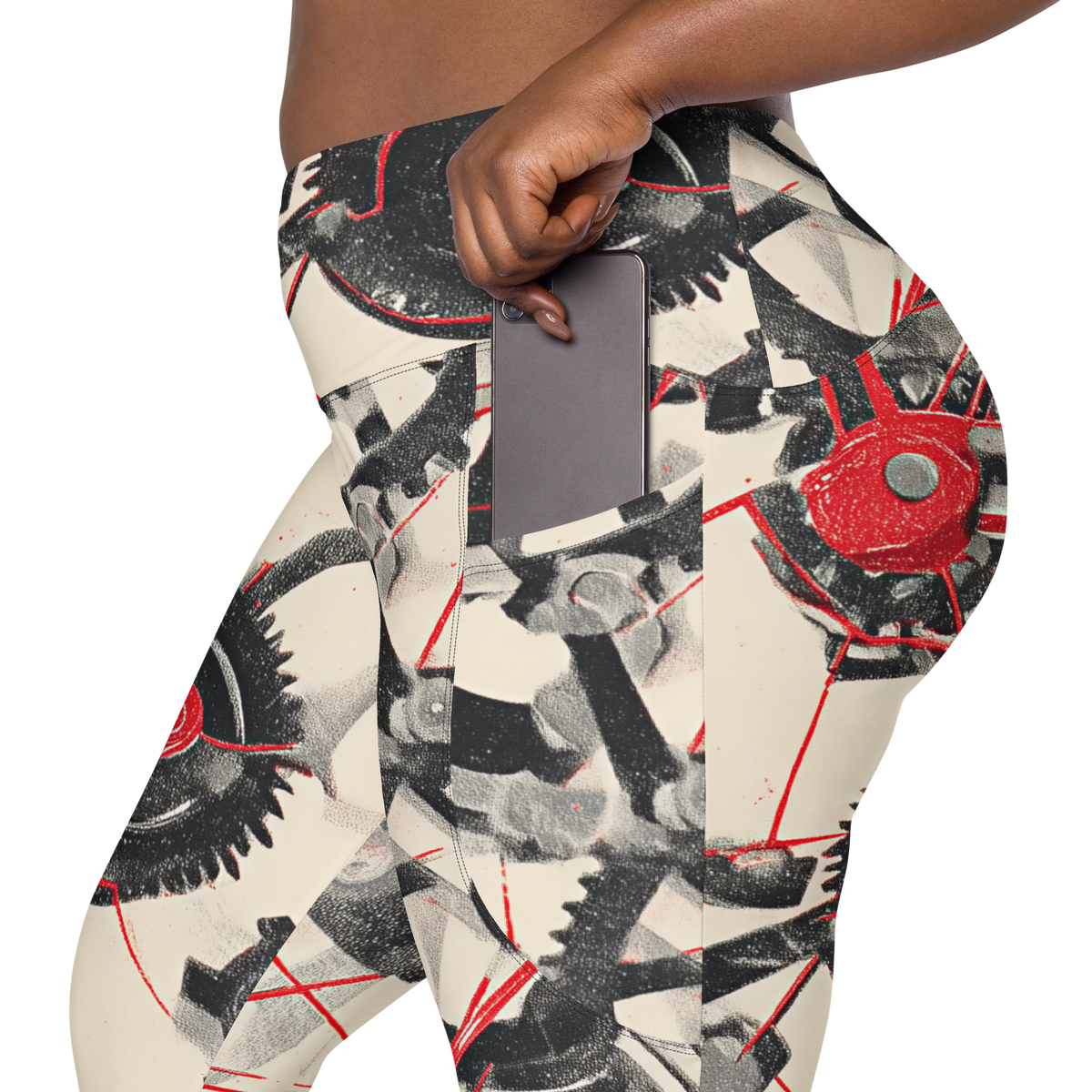 Interlink Scarfhold Palette high-waisted pocket leggings, rear pocket detail.