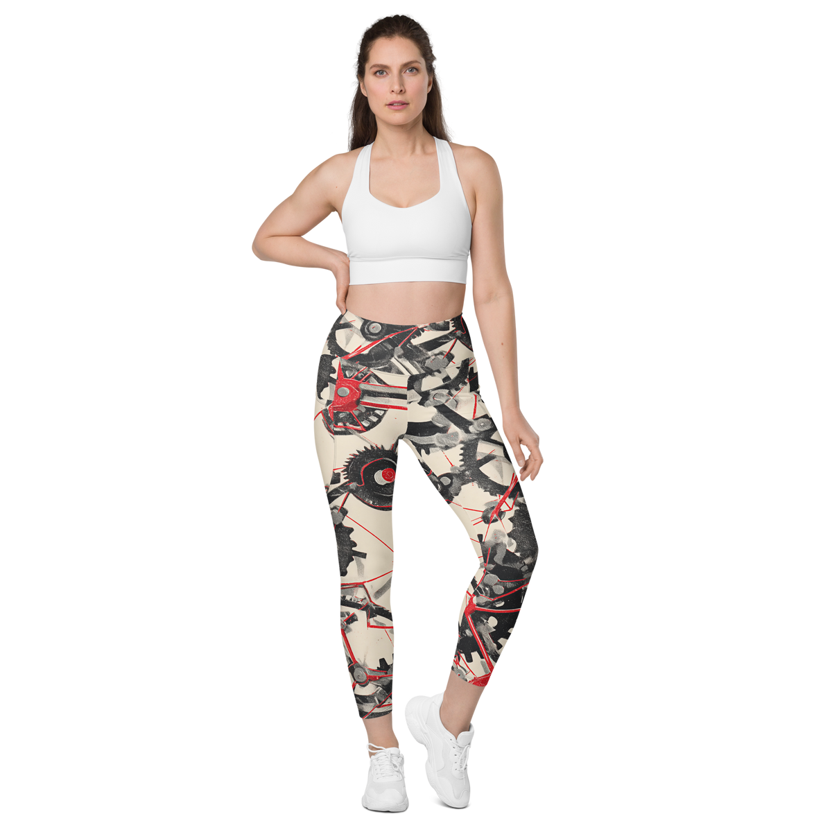Interlink Scarfhold Palette high-waisted pocket leggings, straight-front view.