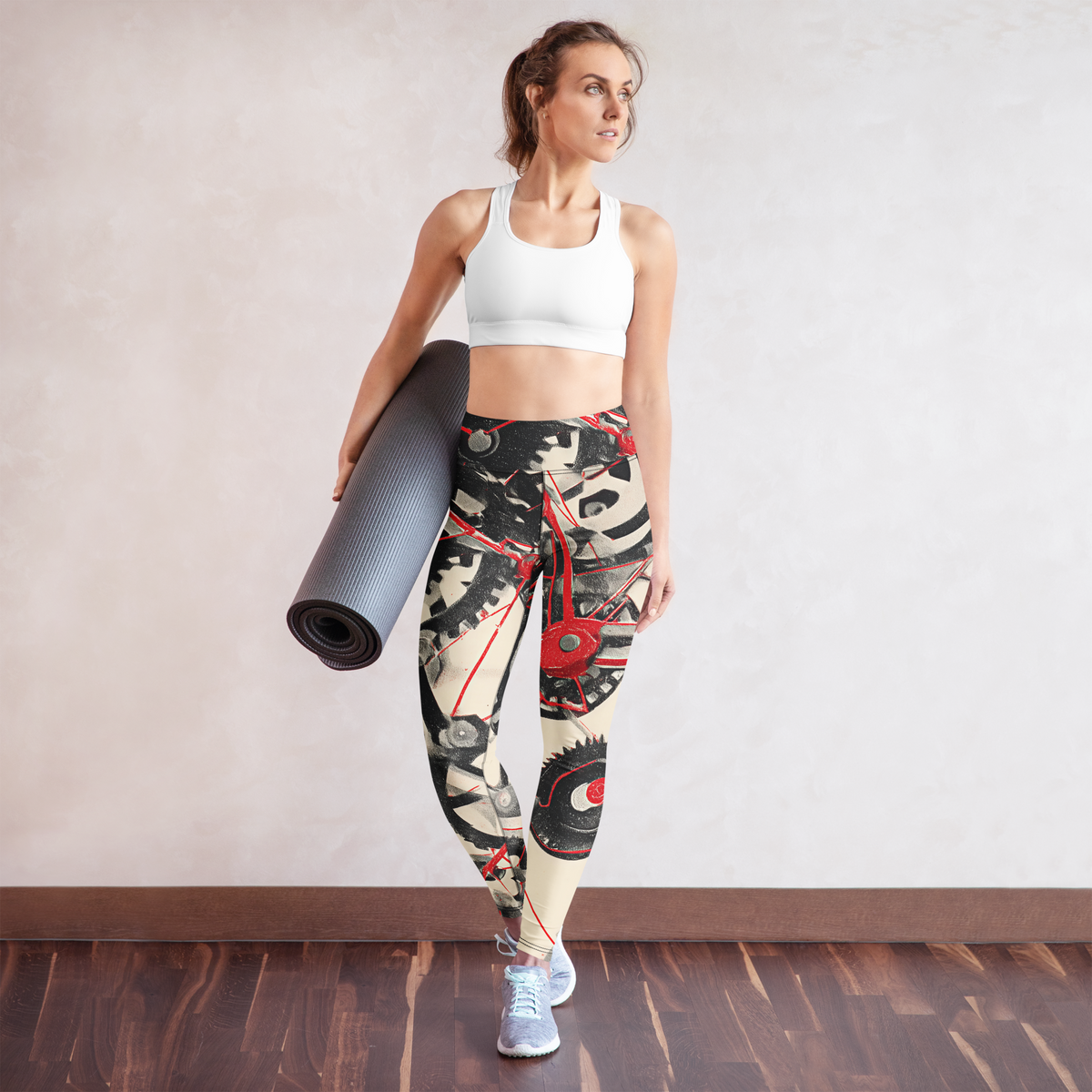 Interlink Scarfhold Palette high-waisted yoga leggings, yoga lifestyle view.