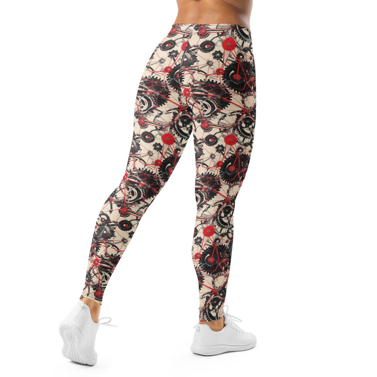 Interlink Scarfhold mid-rise comfort leggings, back view.