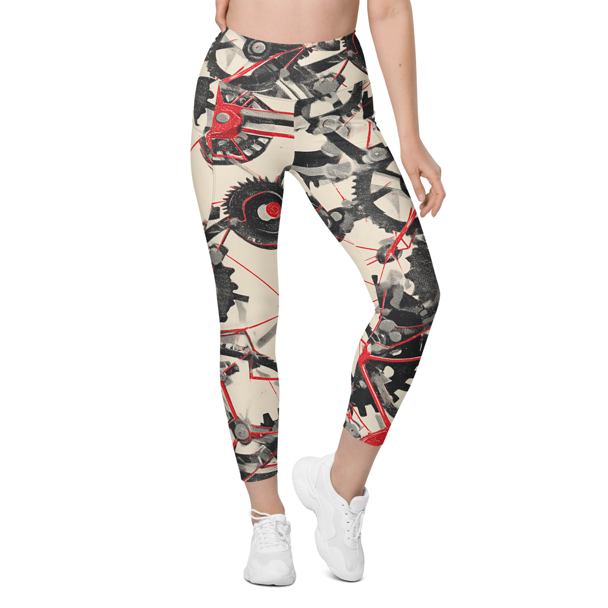 Interlink · Scarfhold Palette high-waisted pocket leggings, front view.
