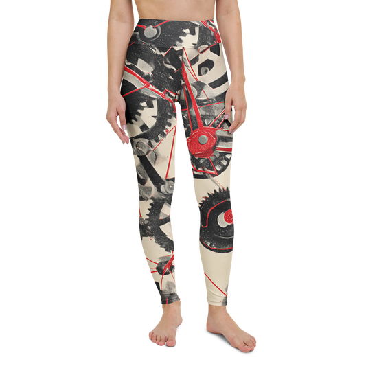 Interlink · Scarfhold Palette high-waisted yoga leggings, straight front view, barefoot.