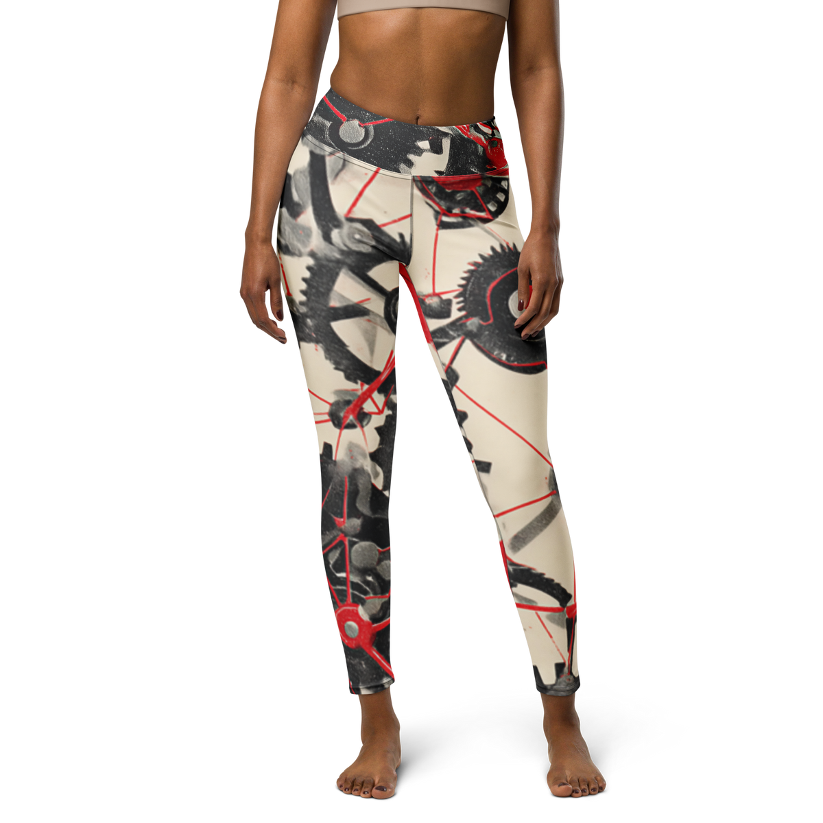 Interlink · Scarfhold Palette high-waisted yoga leggings, front view.