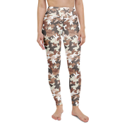 Jigg · Relaxed Elegance high-waisted yoga leggings, straight front view, barefoot.