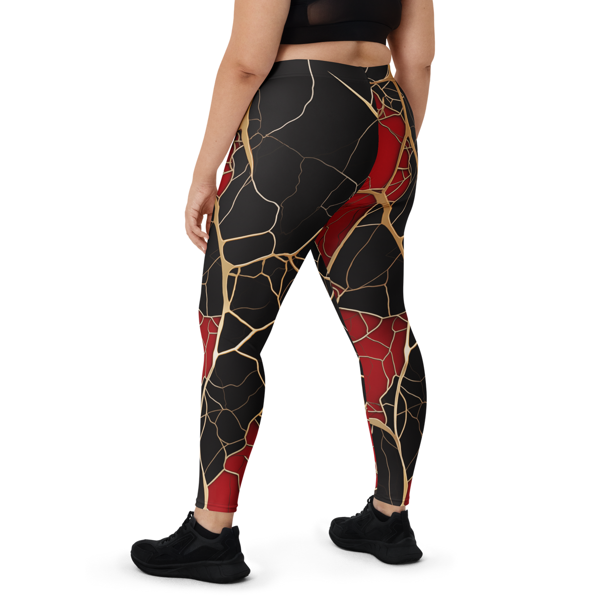 Kintsugi Scarfhold mid-rise comfort leggings, oversize-fit back view.
