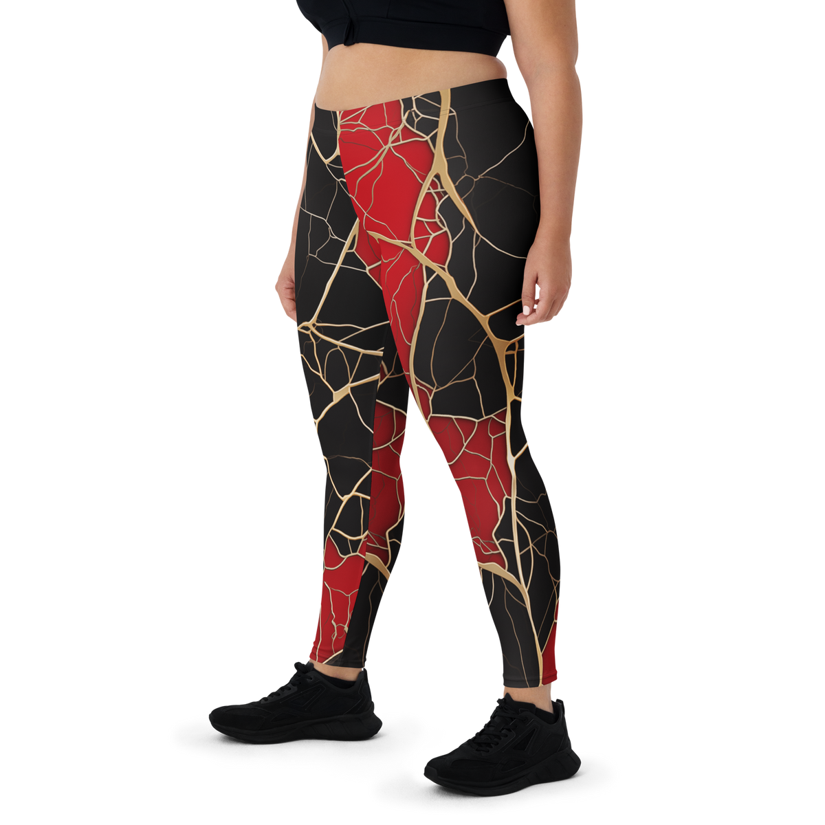 Kintsugi Scarfhold mid-rise comfort leggings, oversize-fit front view.