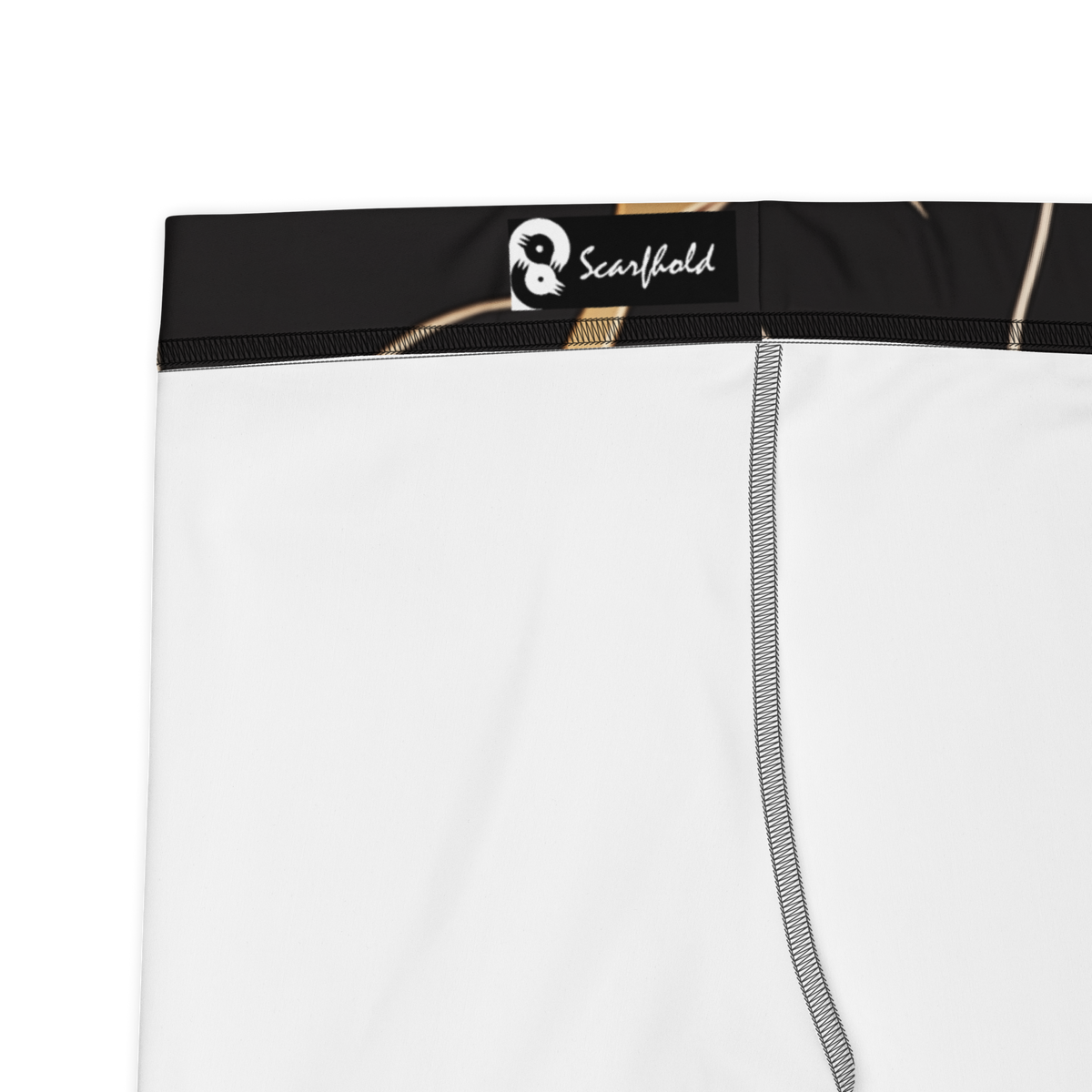 Kintsugi Scarfhold mid-rise comfort leggings, fabric and construction details.