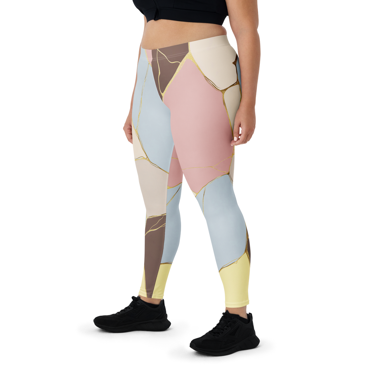 Kintsugi Soft Current mid-rise comfort leggings, oversize-fit front view.