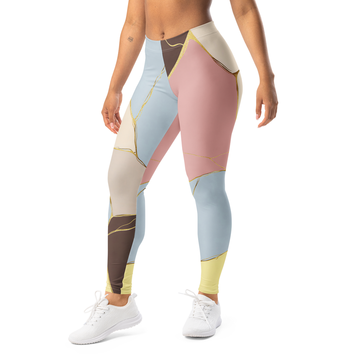 Kintsugi · Soft Current mid-rise everyday leggings, left-front view.