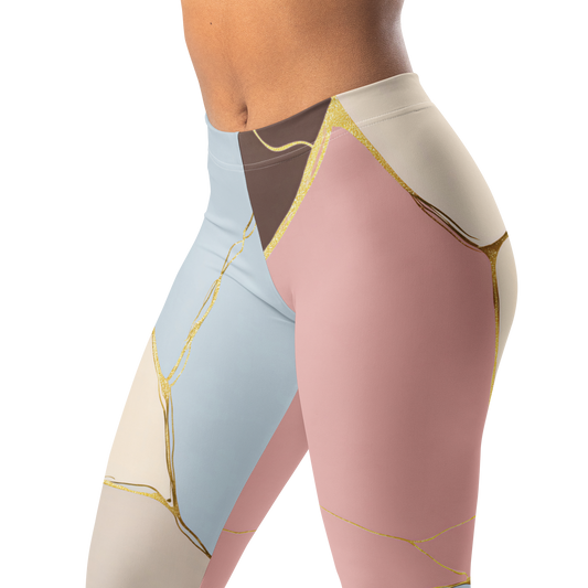 Kintsugi · Soft Current mid-rise everyday leggings, waistband and pattern detail.