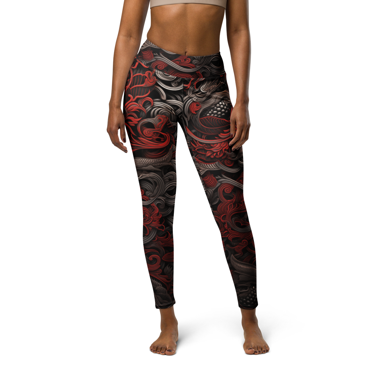 Kirin · Scarfhold Palette high-waisted yoga leggings, front view.