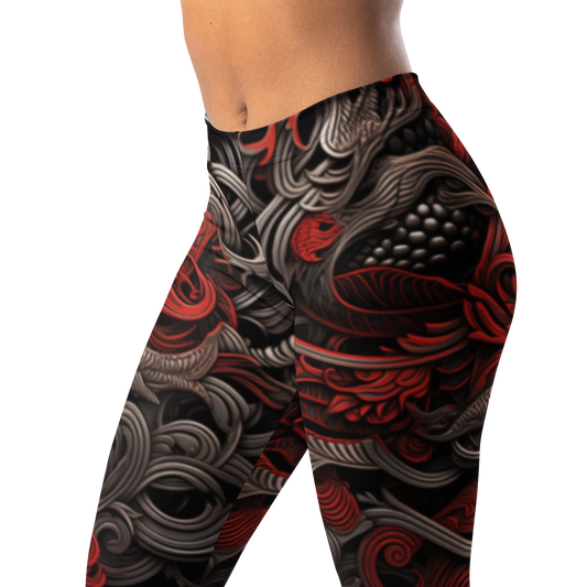 Kirin · Scarfhold Palette mid-rise everyday leggings, waistband and pattern detail.
