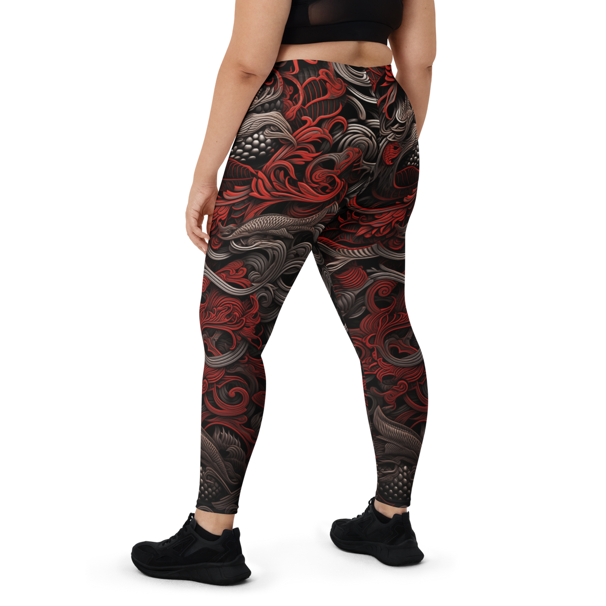 Kirin Scarfhold mid-rise comfort leggings, oversize-fit back view.