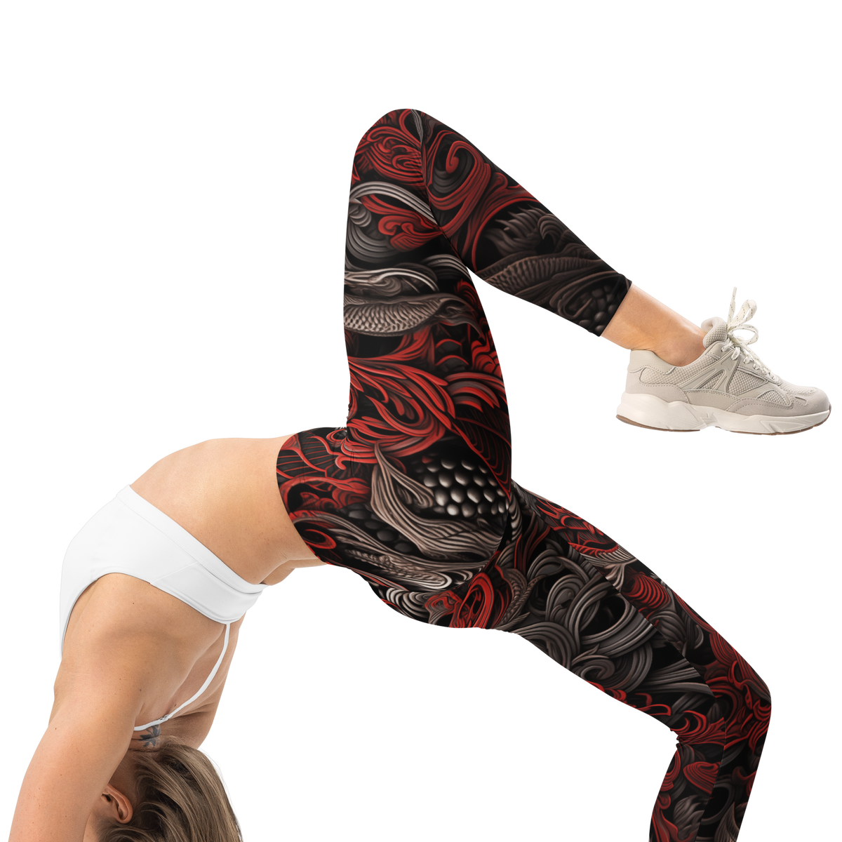 Kirin Scarfhold mid-rise comfort leggings, right-side view.