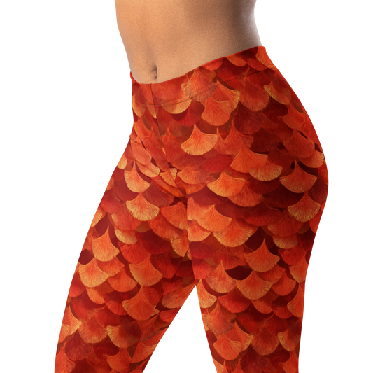 Koiscale mid-rise everyday leggings, waistband and pattern detail.