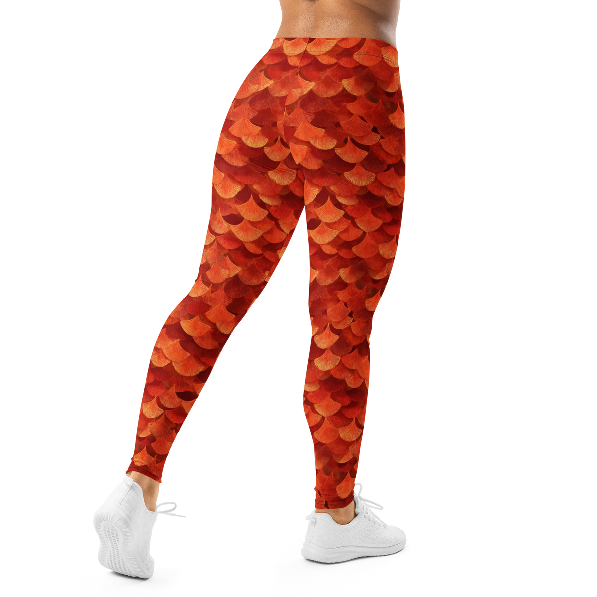 Koiscale mid-rise comfort leggings, back view.