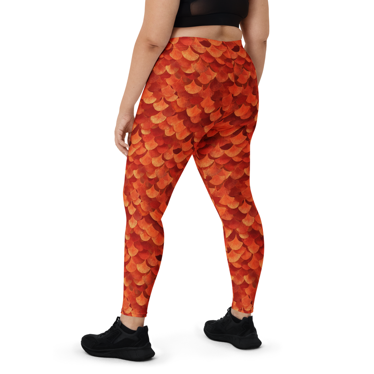 Koiscale mid-rise comfort leggings, oversize-fit back view.