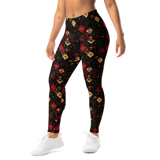 Magia · Scarfhold Palette mid-rise everyday leggings, left-front view.
