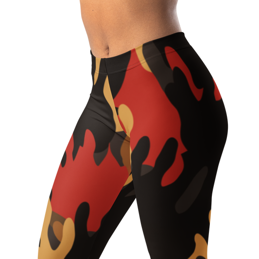 Manus · Scarfhold Palette mid-rise everyday leggings, waistband and pattern detail.