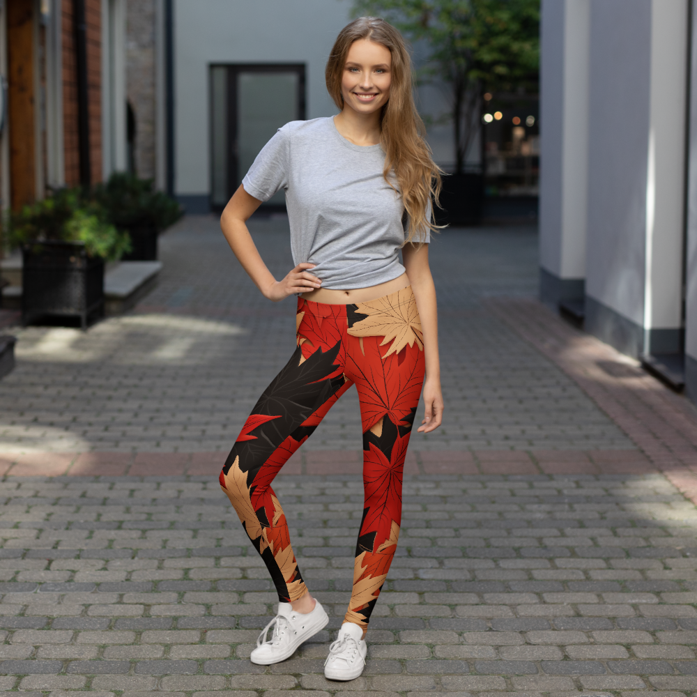 Maple Scarfhold mid-rise comfort leggings, lifestyle front view.