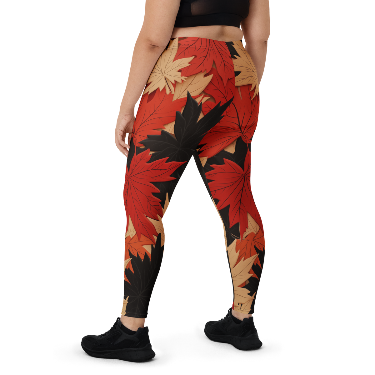 Maple Scarfhold mid-rise comfort leggings, oversize-fit back view.