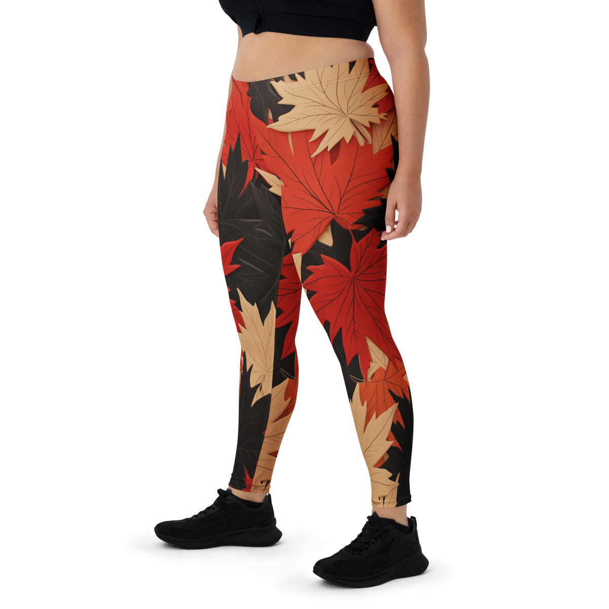 Maple Scarfhold mid-rise comfort leggings, oversize-fit front view.