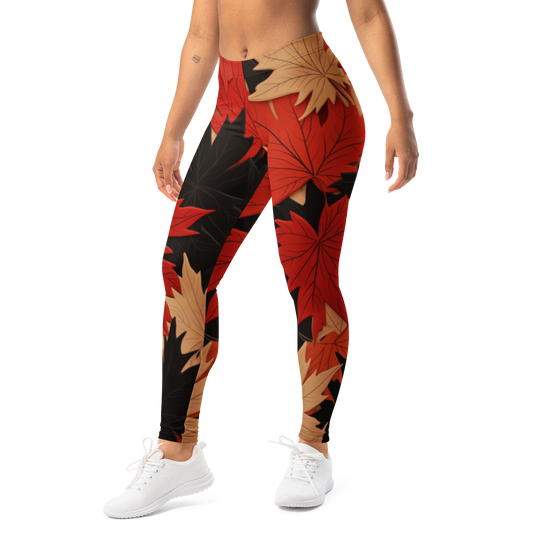 Maple · Scarfhold Palette mid-rise everyday leggings, left-front view.