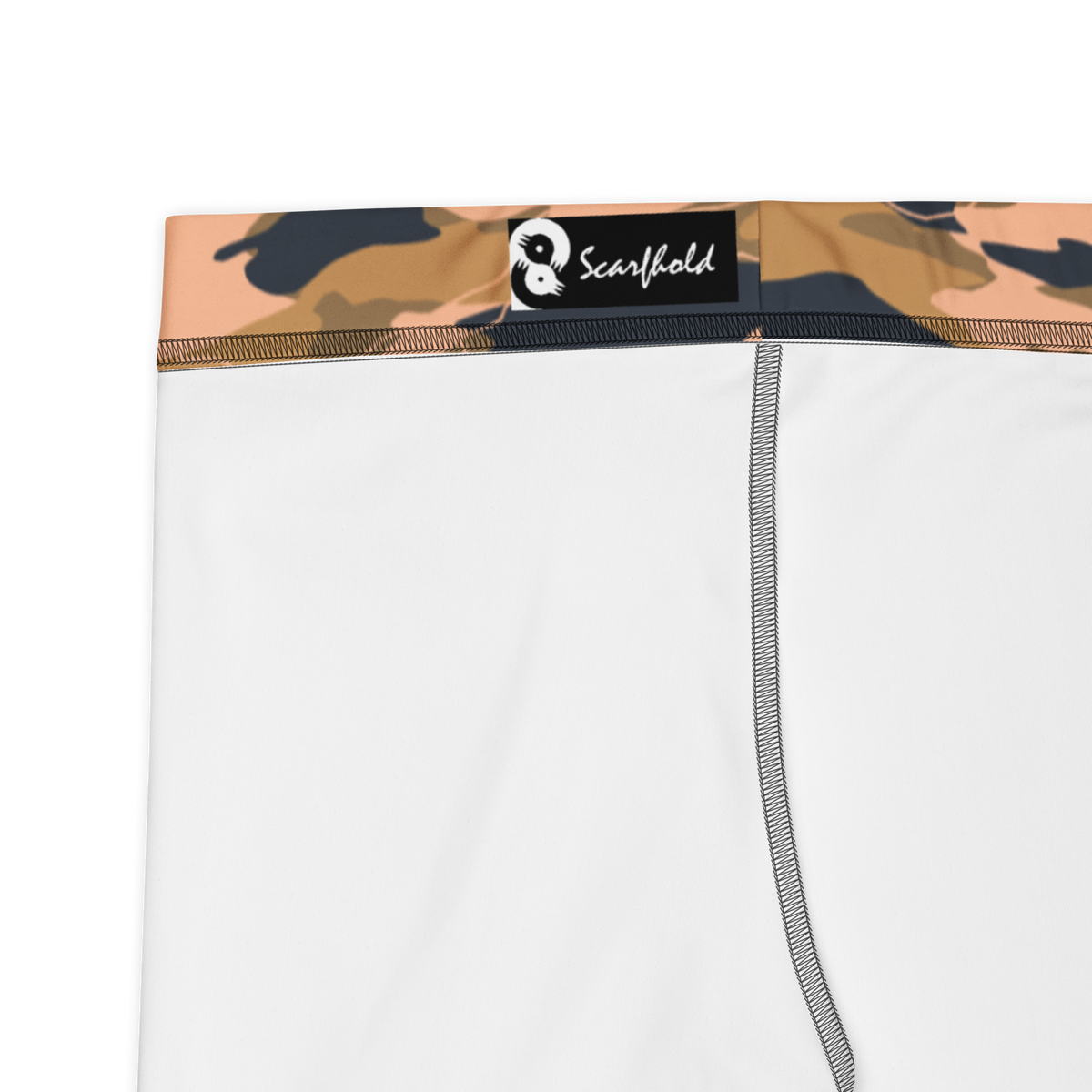Marsho Flavour-Full camouflage mid-rise comfort leggings, fabric and construction details.