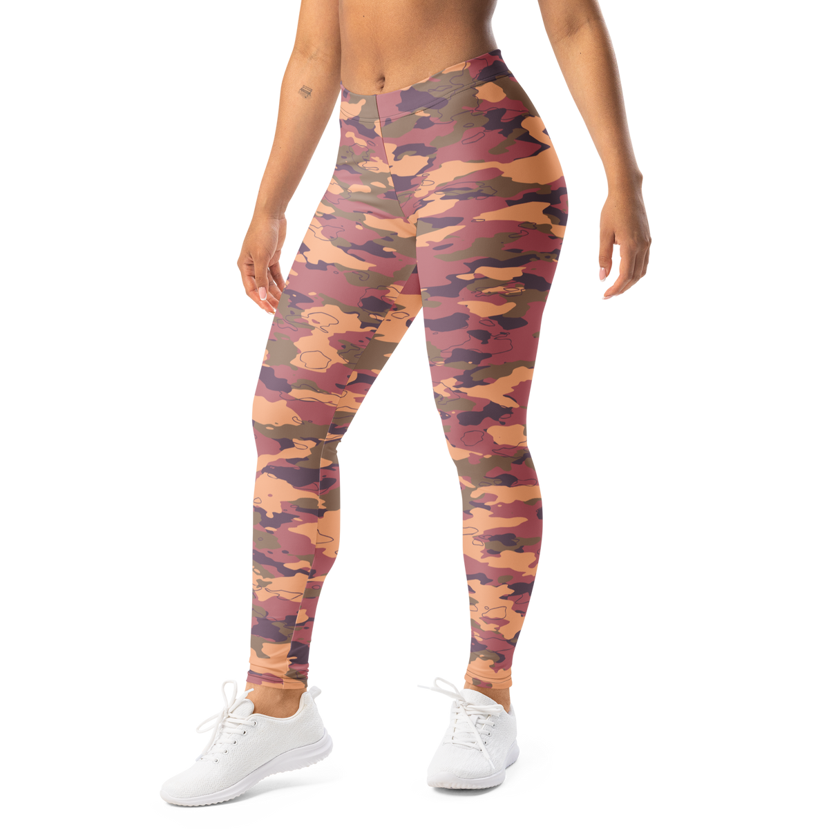 Marsho Libations comfort leggings, front view.