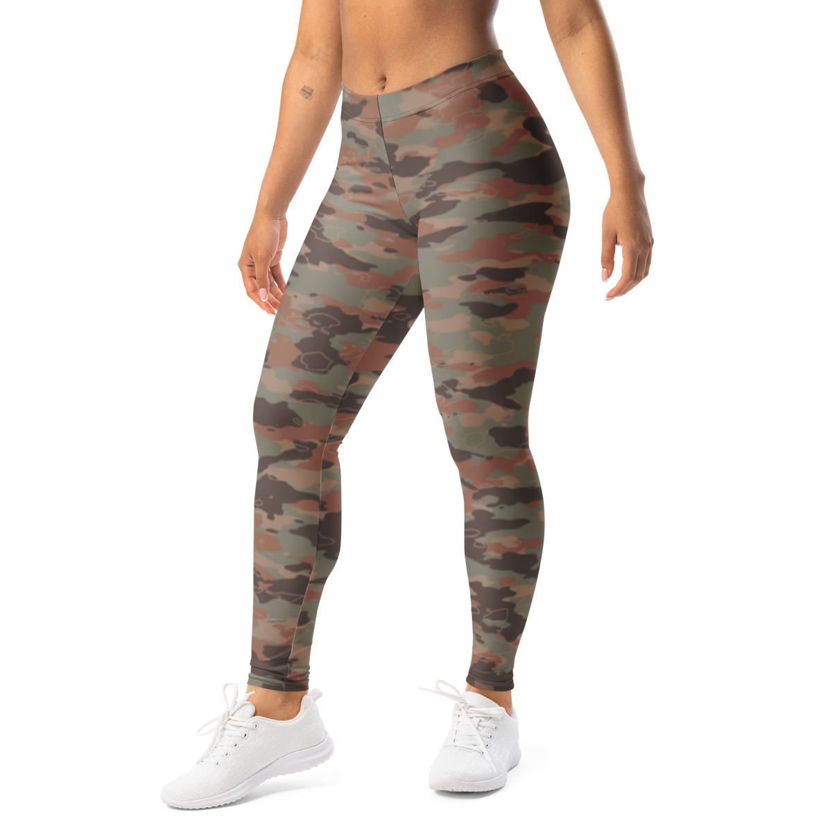 Marsho · Relaxed Elegance mid-rise everyday leggings, left-front view.