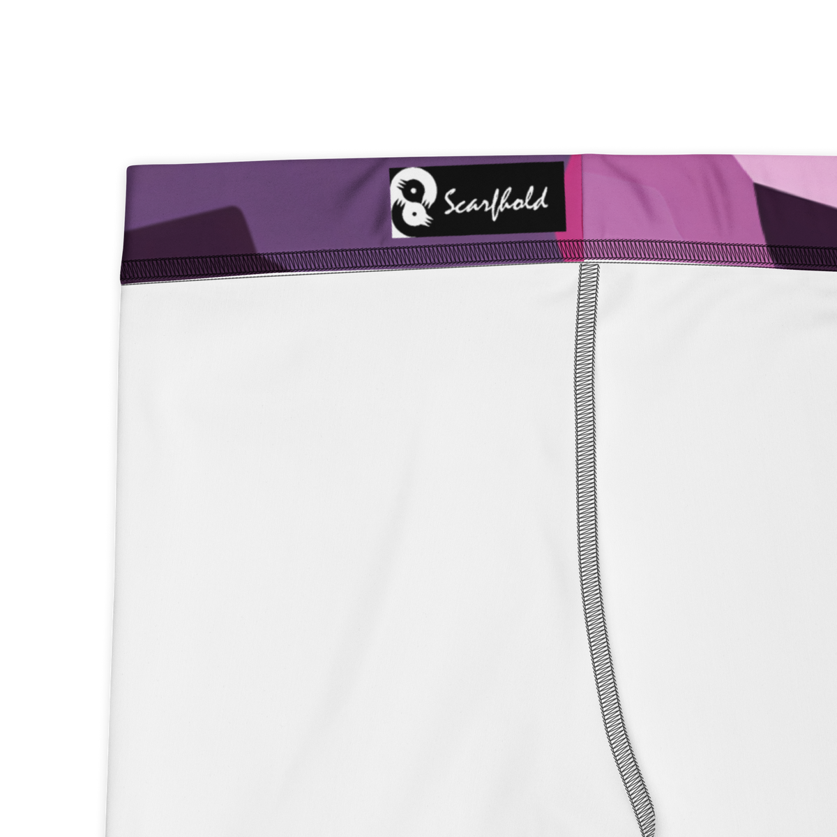 Mica Burnished Orchid camouflage mid-rise comfort leggings, fabric and construction details.