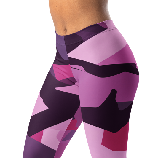 Mica · Burnished Orchid mid-rise everyday leggings, waistband and pattern detail.