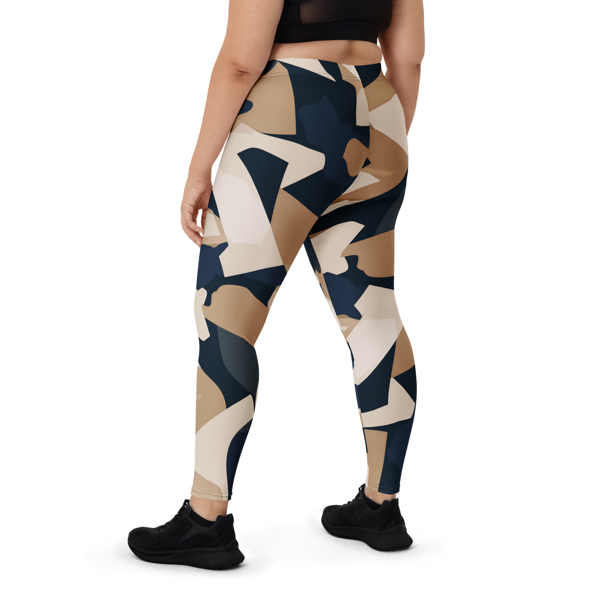 Mica Dusk Transit camouflage mid-rise comfort leggings, oversize-fit back view.