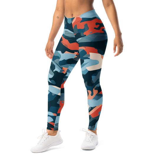 Mica · Tidal Signal mid-rise everyday leggings, left-front view.