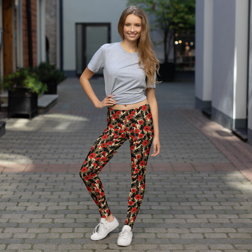 Opia Scarfhold mid-rise comfort leggings, lifestyle front view.