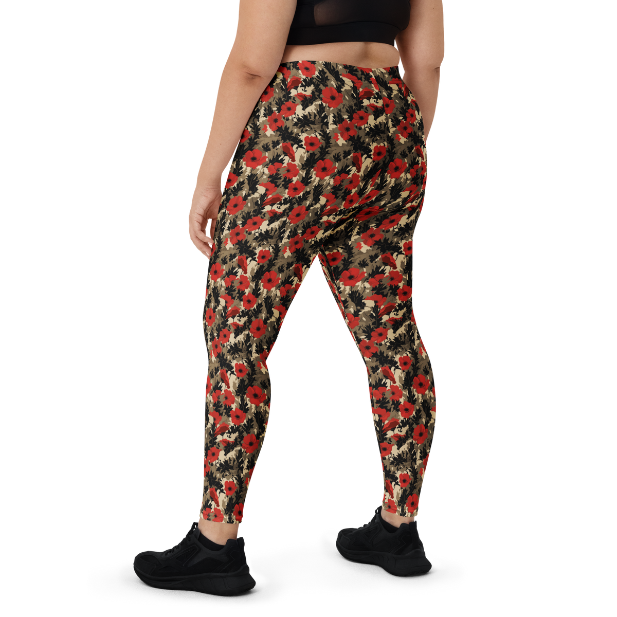 Opia Scarfhold mid-rise comfort leggings, oversize-fit back view.