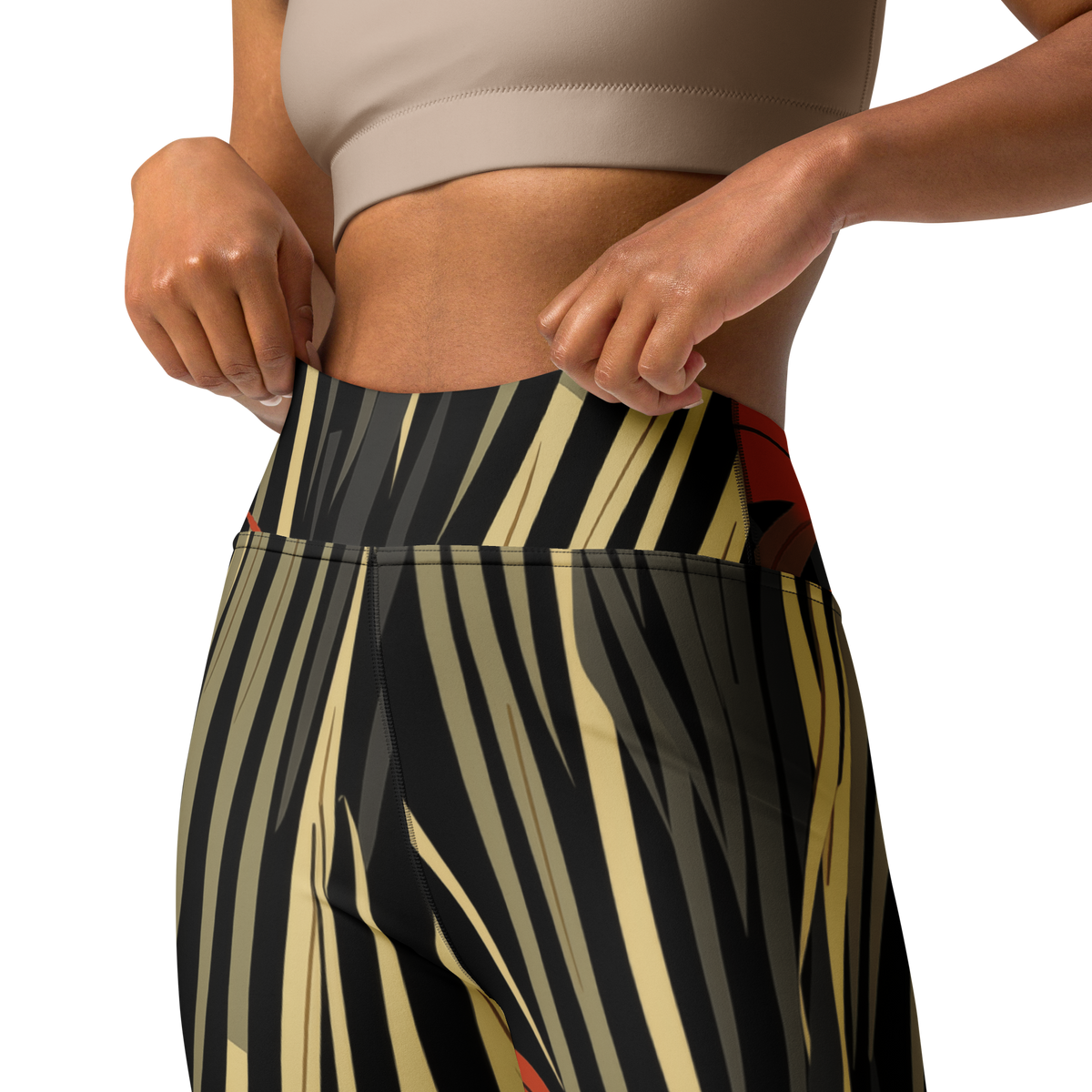 Pampa Scarfhold Palette high-waisted yoga leggings, waistband and construction detail.