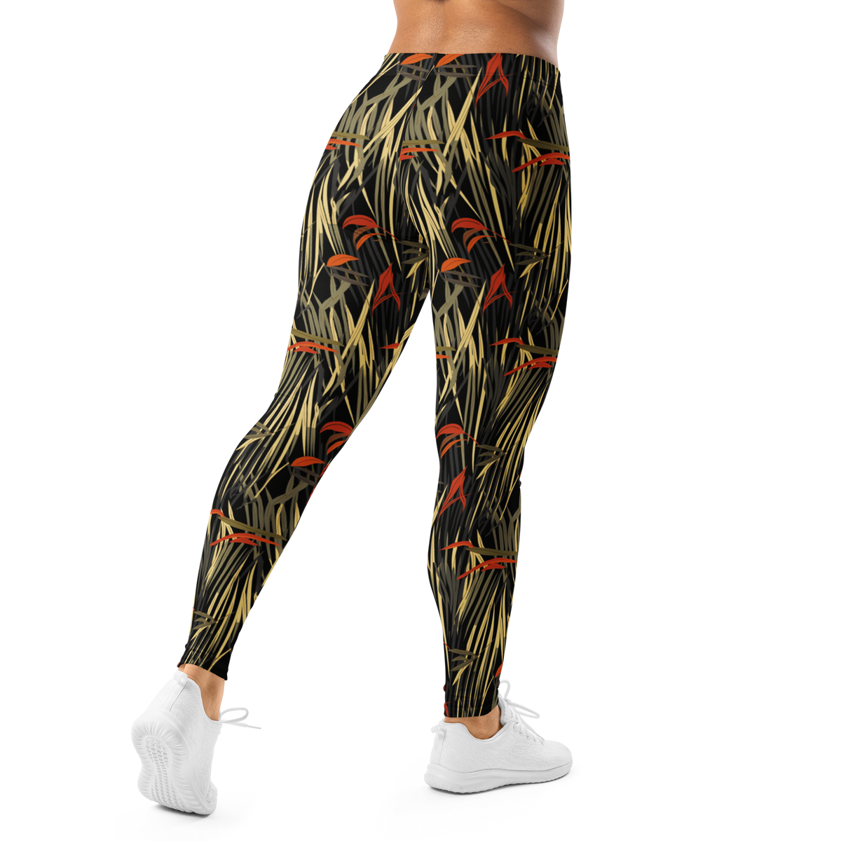 Pampa Scarfhold mid-rise comfort leggings, back view.