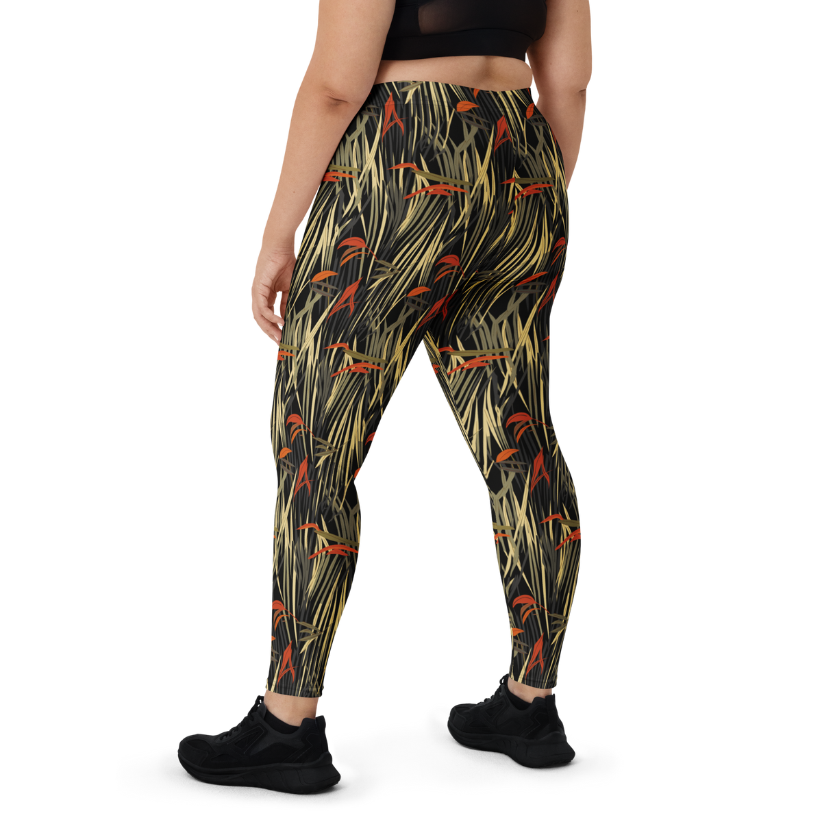 Pampa Scarfhold mid-rise comfort leggings, oversize-fit back view.