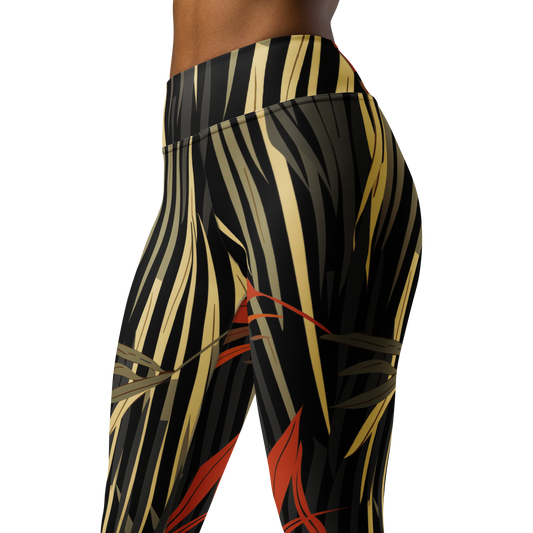 Pampa · Scarfhold Palette high-waisted yoga leggings, close three-quarter pattern view.