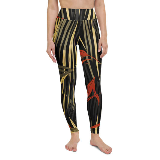 Pampa · Scarfhold Palette high-waisted yoga leggings, straight front view, barefoot.