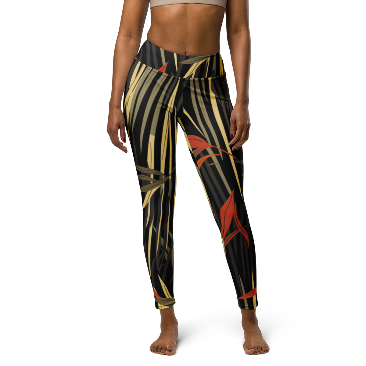 Pampa · Scarfhold Palette high-waisted yoga leggings, front view.