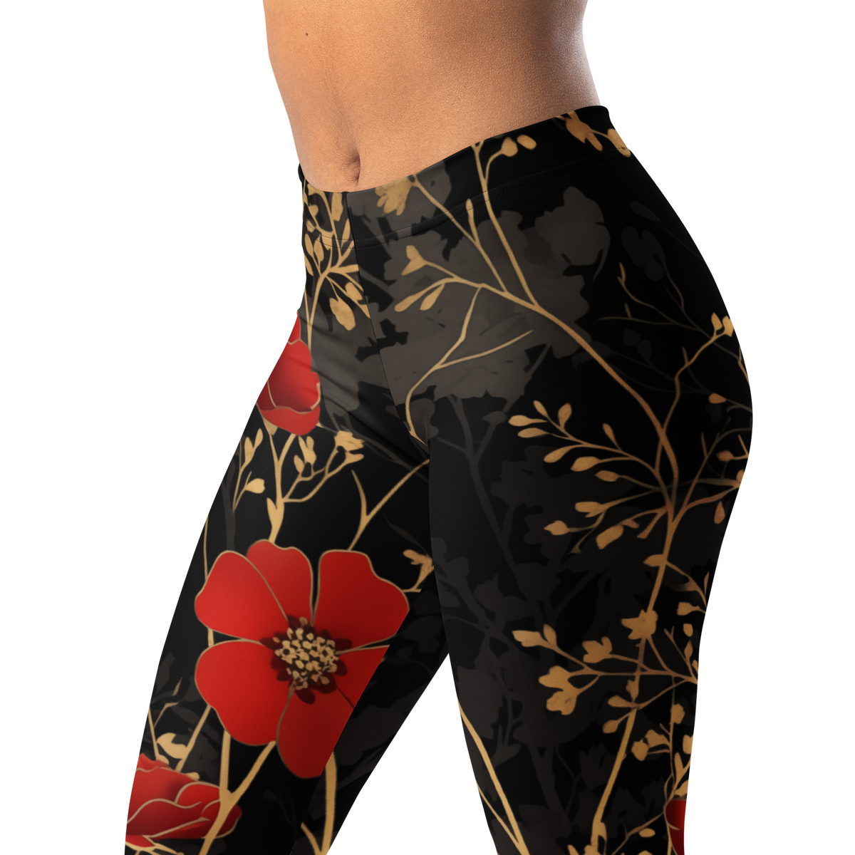 Petal · Scarfhold Palette mid-rise everyday leggings, waistband and pattern detail.