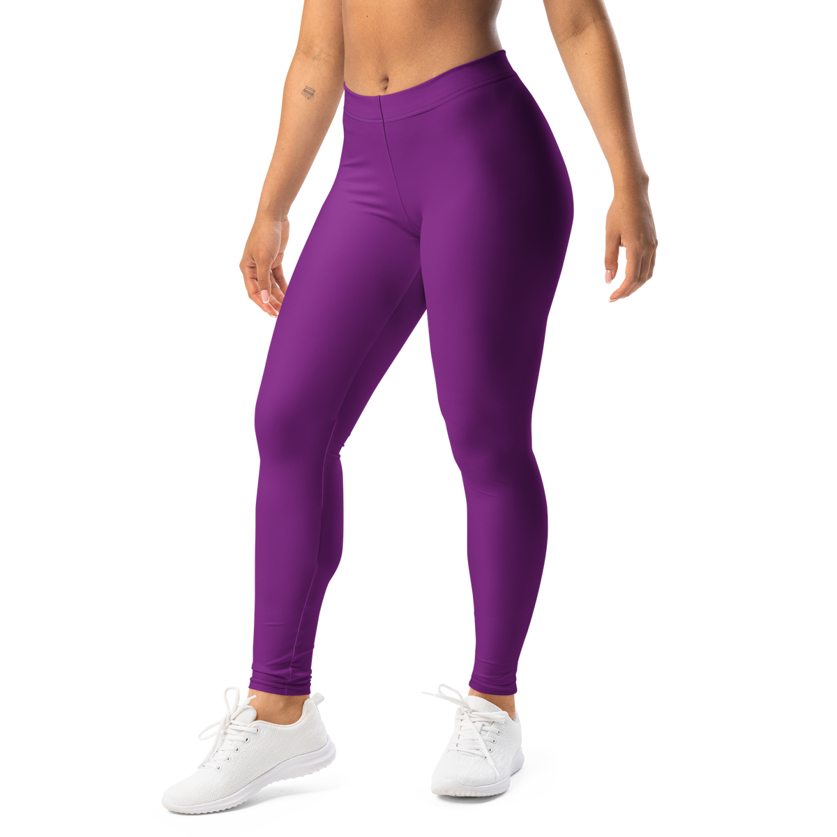 Plain · Dahlia mid-rise everyday leggings, left-front view.