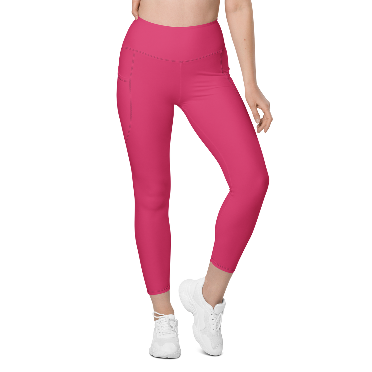 Plain · Innuendo high-waisted pocket leggings, front view.