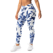 Porcelain mid-rise comfort leggings, left-front view.
