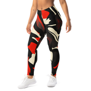 Poura · Scarfhold Palette mid-rise everyday leggings, left-front view.