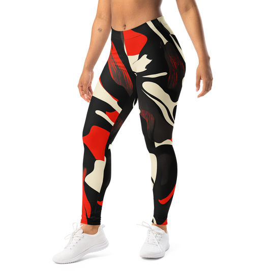 Poura · Scarfhold Palette mid-rise everyday leggings, left-front view.
