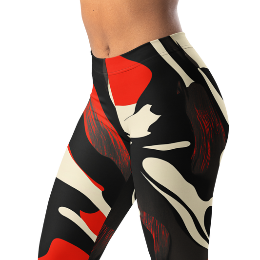 Poura · Scarfhold Palette mid-rise everyday leggings, waistband and pattern detail.