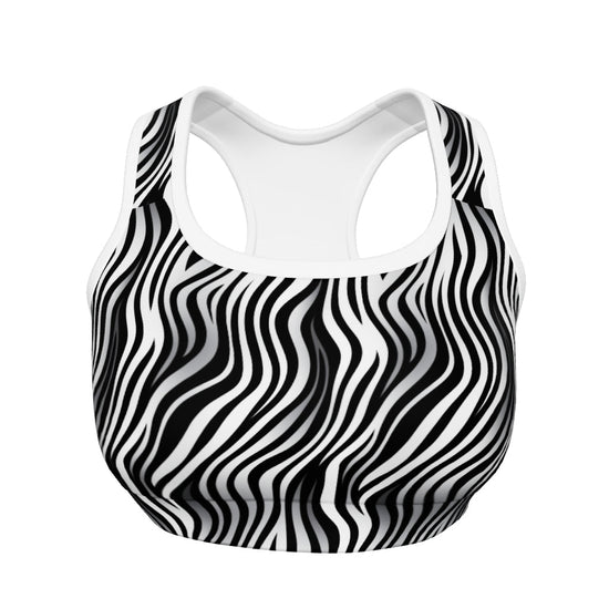 ZEBRADO BLACK #A1 PADDED SPORTS BRA